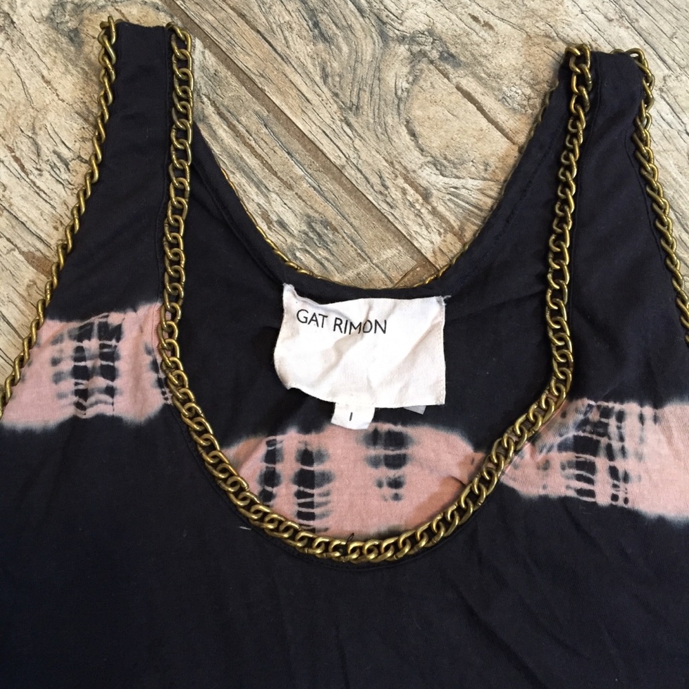 Gat Rimon Shibori Tiedye Gold Chain Festival Boho - Picture 2 of 5